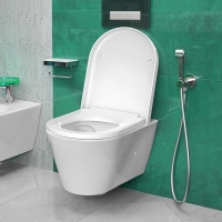 Capac toaleta cu inchidere silentioasa, alb, Vivo WTS-070